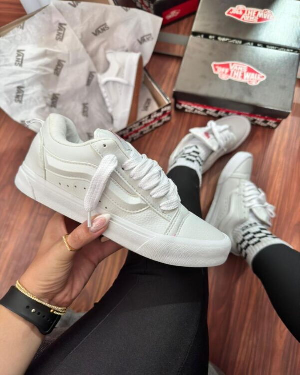 Vans Knu Skool Leather True White - Imagem 3