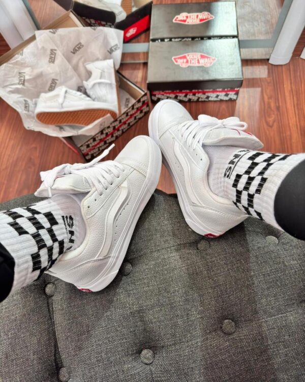 Vans Knu Skool Leather True White - Imagem 5